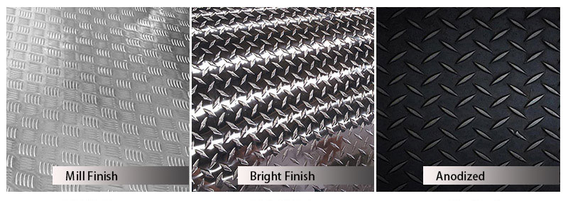 surface types of aluminum checkered plates