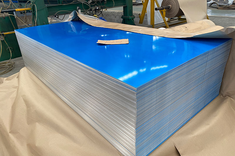 Covered with blue film 1050 aluminum plate