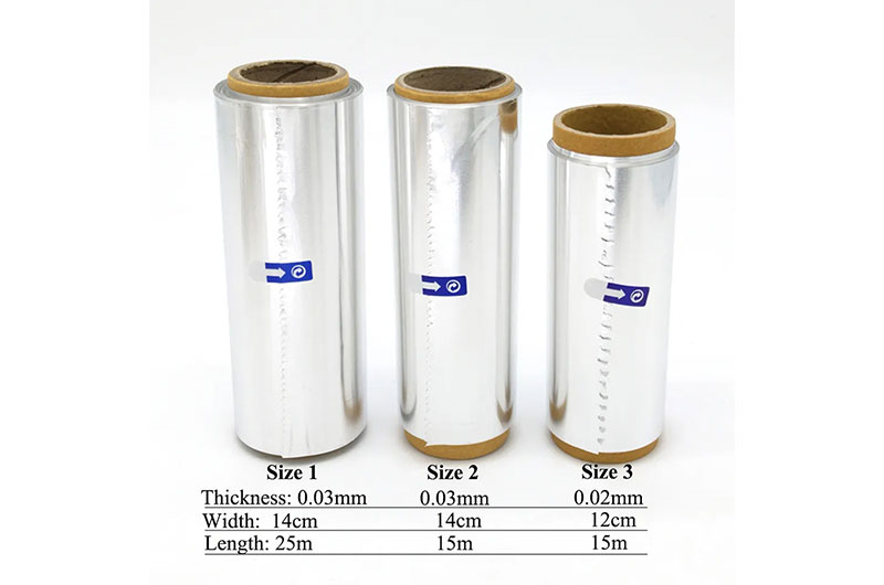 hookah aluminum foil size comparison